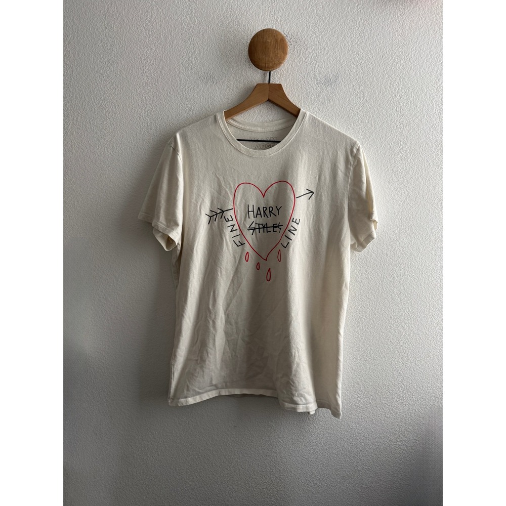 HS + AM Harry Styles Alessandro Michele Fine Line Heart Tshirt Size Large